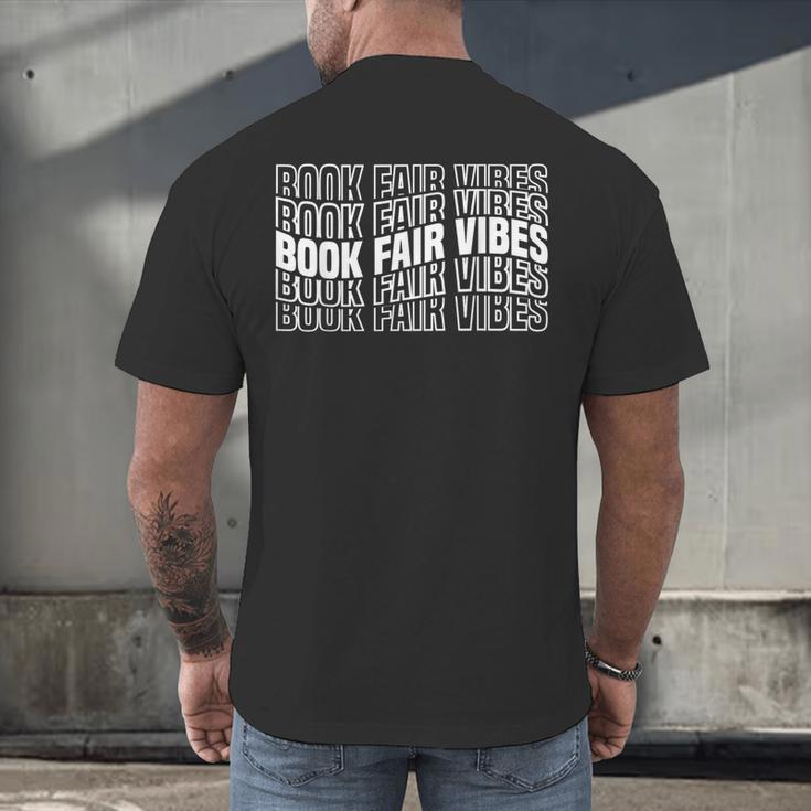 Book Fair Vibes Reader Nostalgia Men's Back Print T-Shirt