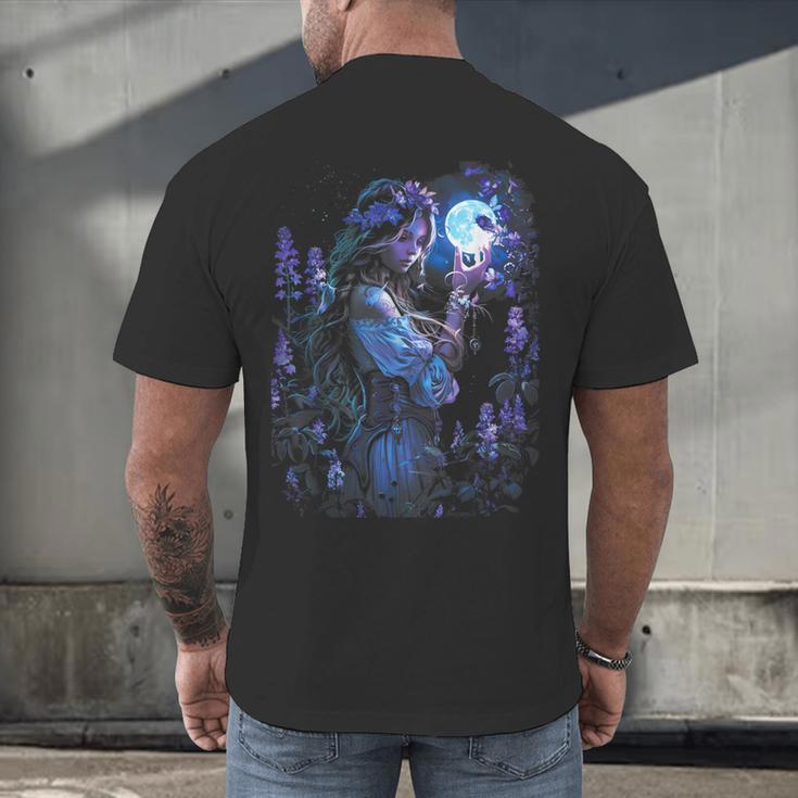 Book Fantasy Art Beautiful Elf Princess Fairy Men's Back Print T-Shirt