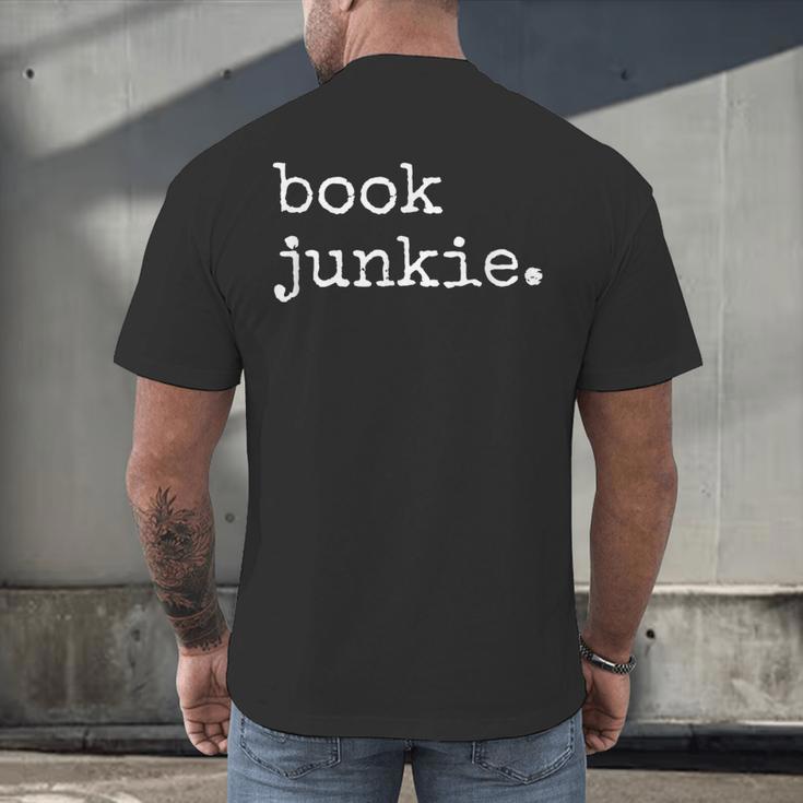 Book Junkie Reading Shirts Men's Back Print T-Shirt