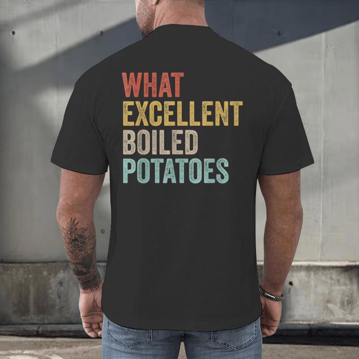 Book Lover Austen Literature What Excellent Boiled Potatoes Men's Back Print T-Shirt Book Lover Austen Literature What Excellent Boiled Potatoes Men's Back Print T-Shirt