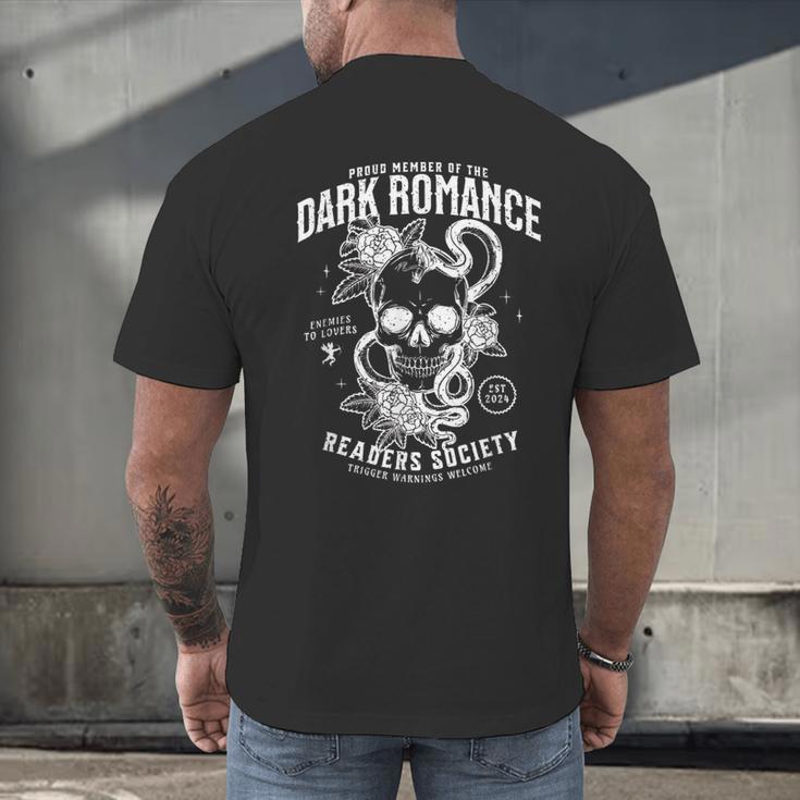 Book Lover Dark Romance Readers Society Smut Reader Women Men's Back Print T-Shirt