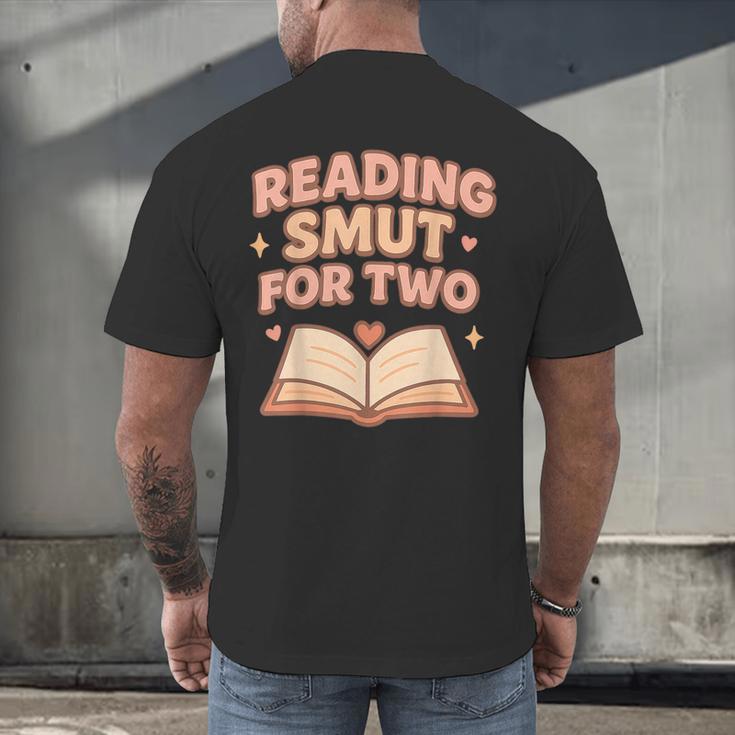 Book Lover Pregnancy Announcement Reveal Smut Men's Back Print T-Shirt