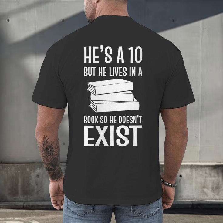 Book Lover Quotes Book Enthusiast Men's Back Print T-Shirt