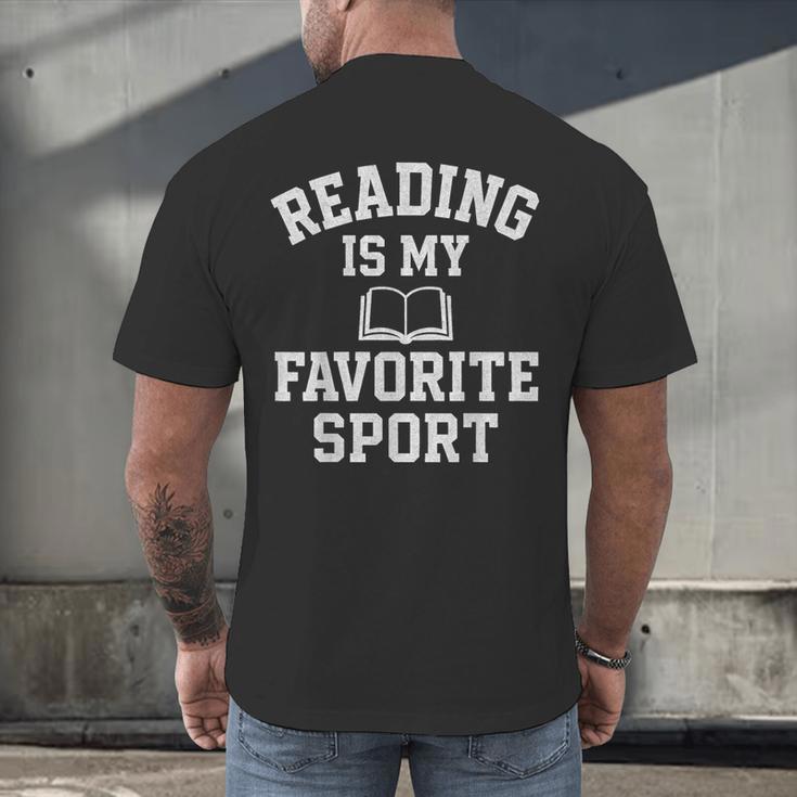 Book Lover Reading For Teachers Students Librarians Men's Back Print T-Shirt