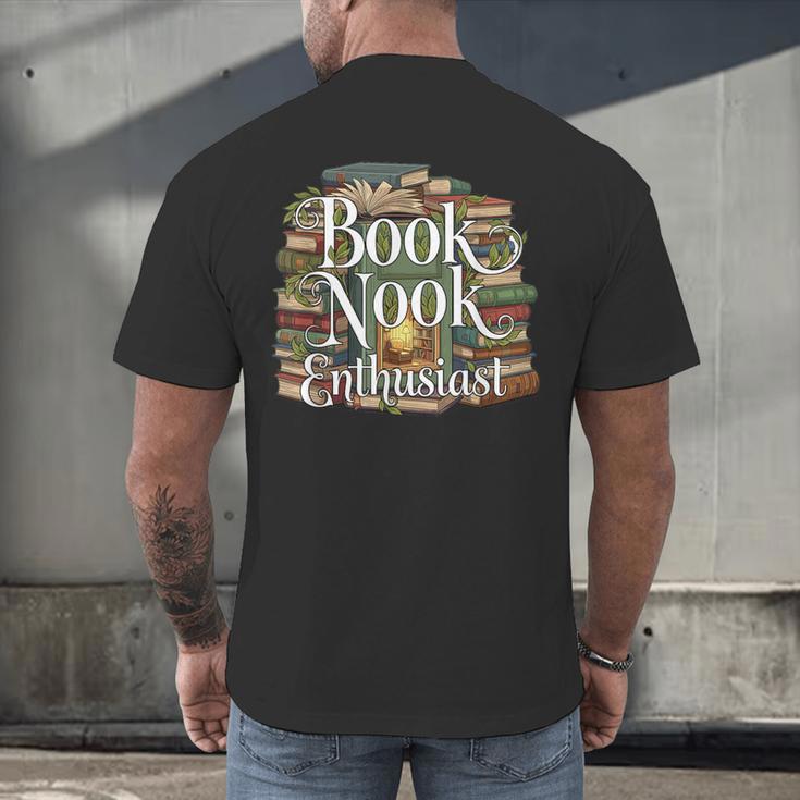 Book Nook Enthusiast Cozy Library Reader Collector Men's Back Print T-Shirt Book Nook Enthusiast Cozy Library Reader Collector Men's Back Print T-Shirt