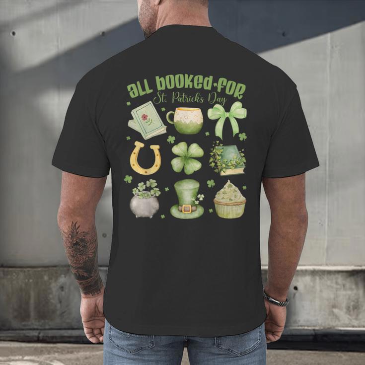 ALL Booked For St Patricks Day Bookish Leprechaun Bookworm Men's Back Print T-Shirt ALL Booked For St Patricks Day Bookish Leprechaun Bookworm Men's Back Print T-Shirt