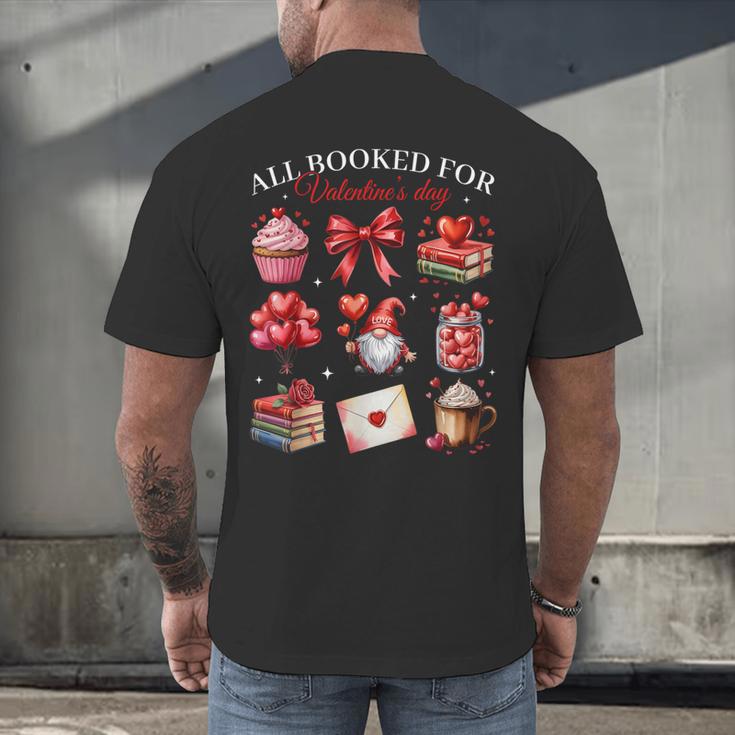 All Booked For Valentine Coquette Bow Girl Women Teacher Men's Back Print T-Shirt