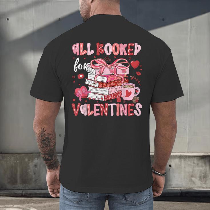 All Booked For Valentines Book Coffee Teacher Women Men's Back Print T-Shirt