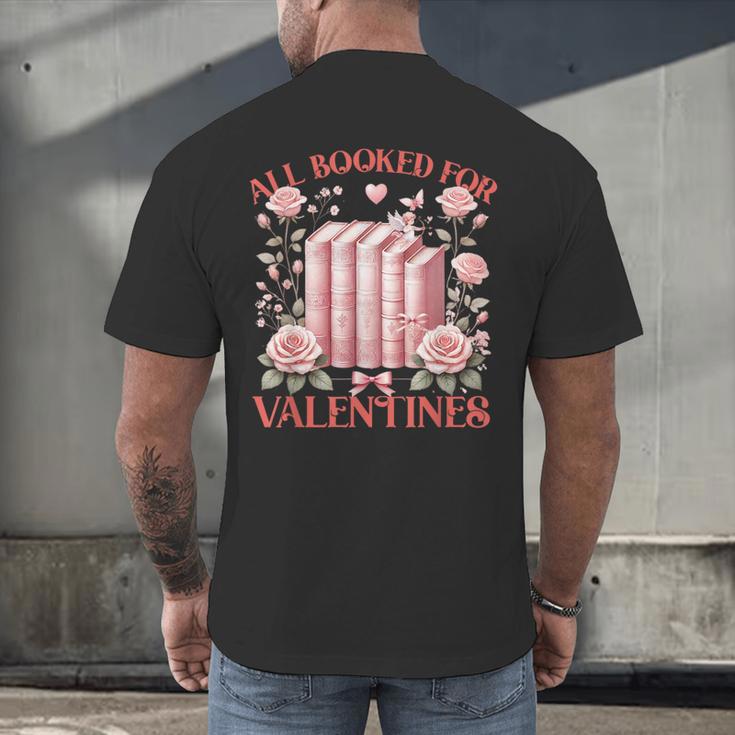 All Booked For Valentines Shirt Romantic Cupid Roses Books Men's Back Print T-Shirt All Booked For Valentines Shirt Romantic Cupid Roses Books Men's Back Print T-Shirt