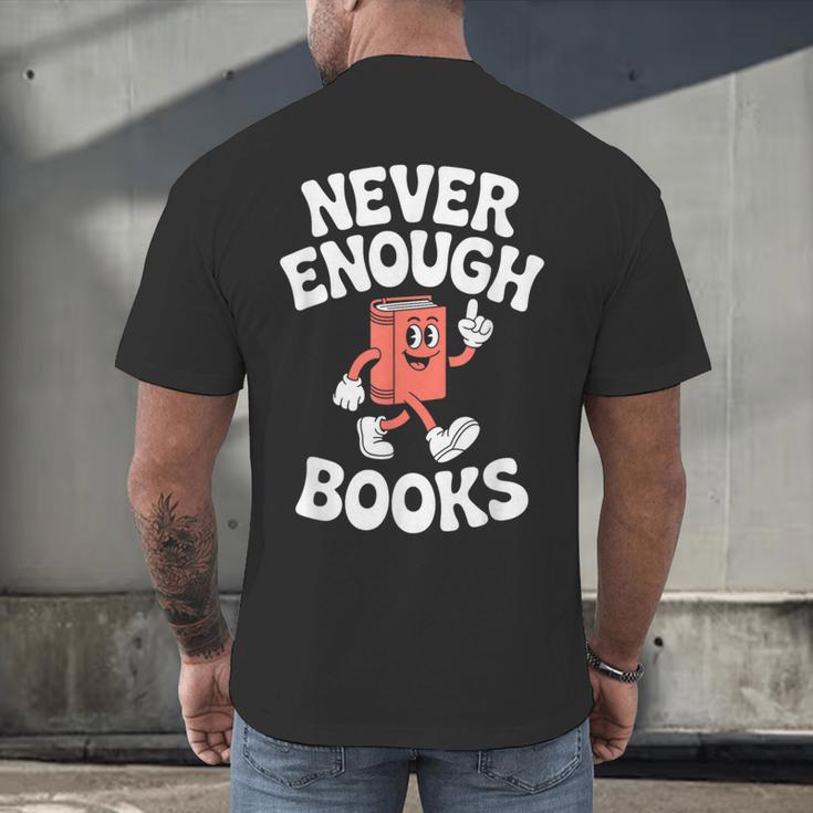 Books Or Book Reading Retro Men's Back Print T-Shirt