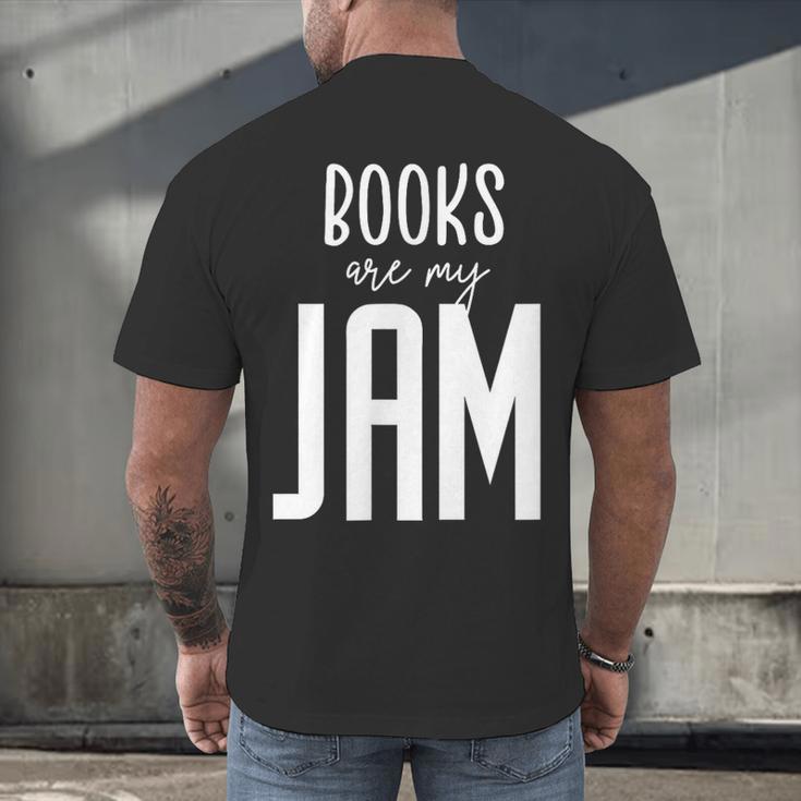 Books Are My Jam Graphic For Introverts Men's Back Print T-Shirt