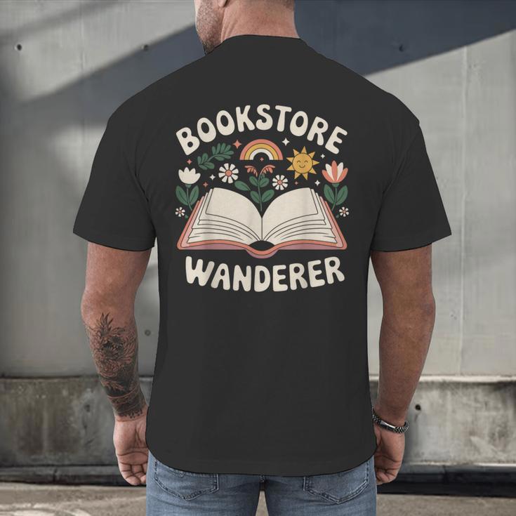 Bookstore Wanderers Retro Women Book Lovers Men's Back Print T-Shirt Bookstore Wanderers Retro Women Book Lovers Men's Back Print T-Shirt