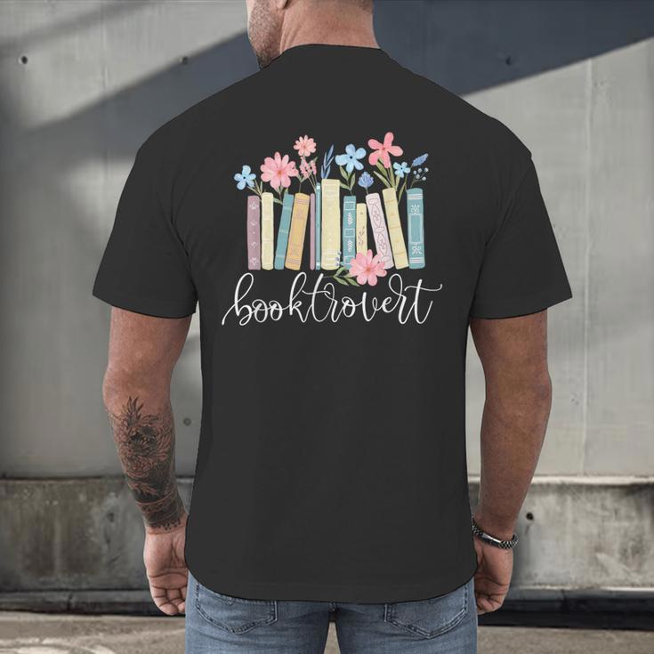 Booktrovert Book Lover Reading Bookworm Reader Men's Back Print T-Shirt