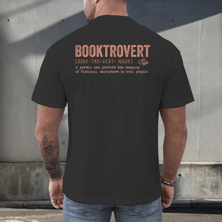 Booktrovert Definition Men's Back Print T-Shirt