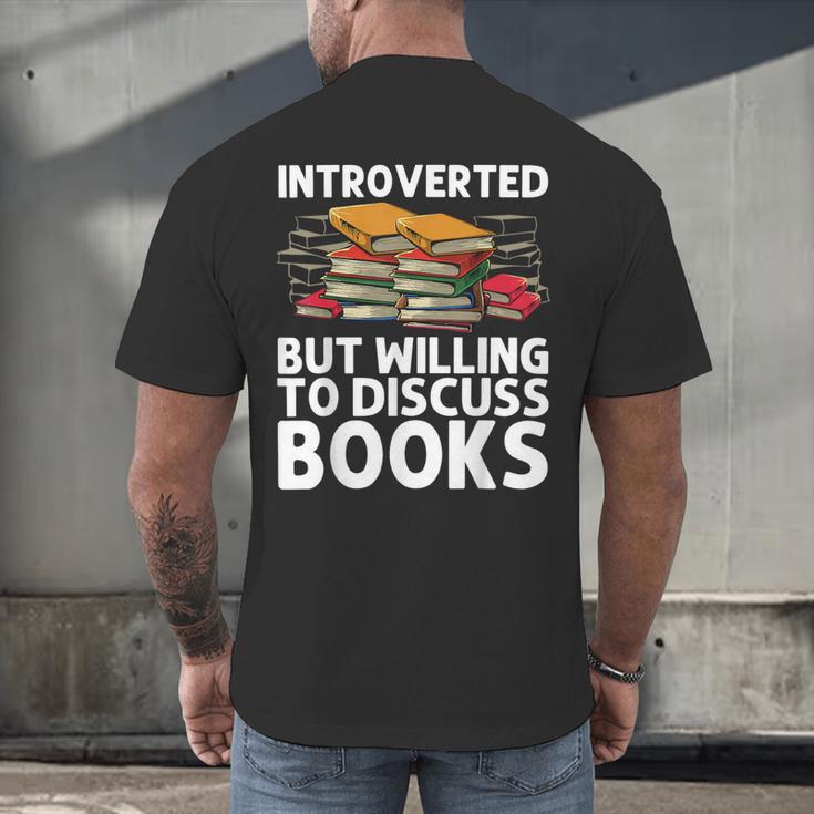 Bookworm Art For Men Women Book Reading Lover Bookish Men's Back Print T-Shirt Bookworm Art For Men Women Book Reading Lover Bookish Men's Back Print T-Shirt