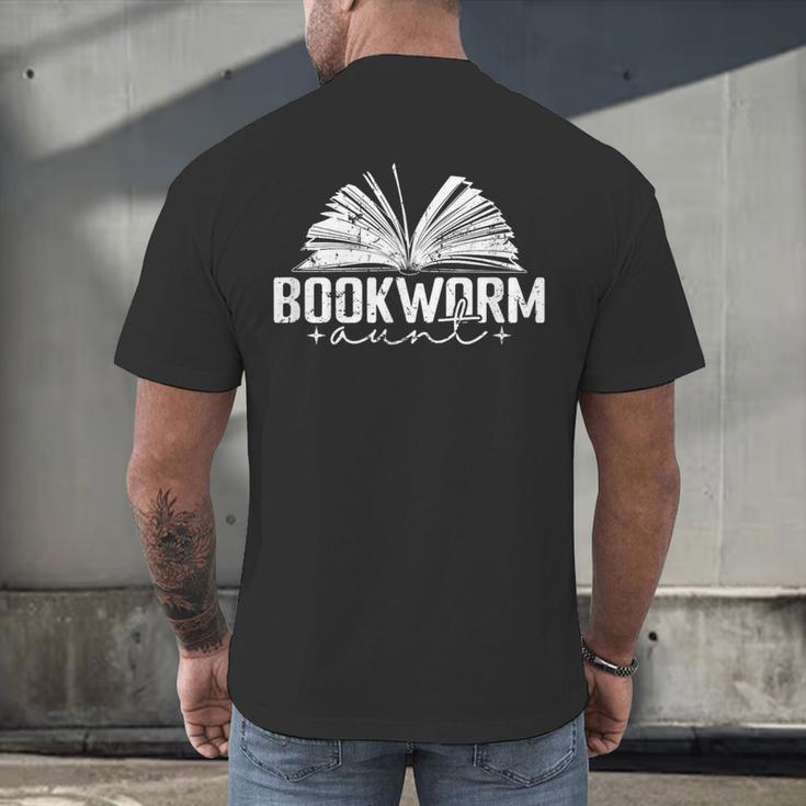 Bookworm Aunt Reading Lover Men's Back Print T-Shirt