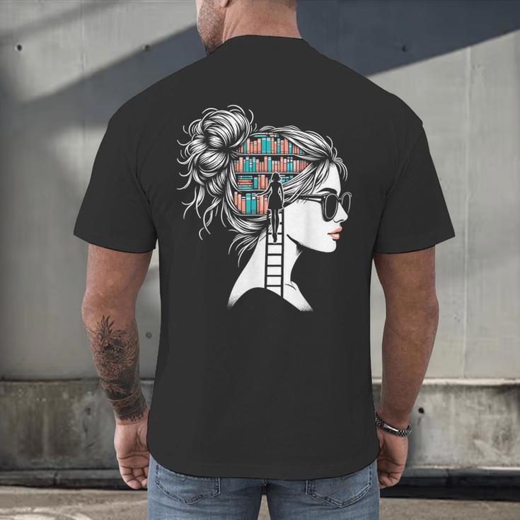 Bookworm Book Nerd Librarian Bookish Librarian Men's Back Print T-Shirt