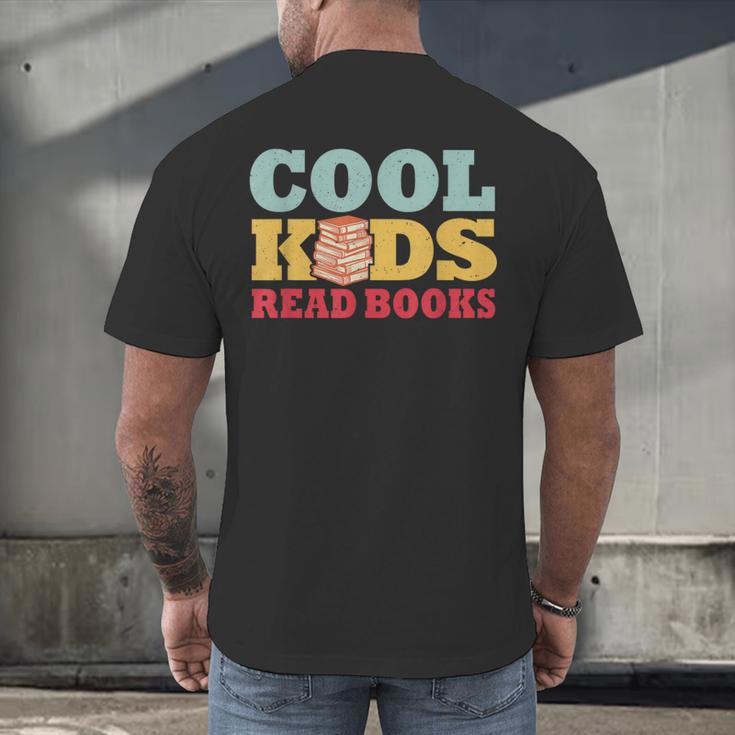 Bookworm Cool Kids Read Books Book Lover Reading Men's Back Print T-Shirt