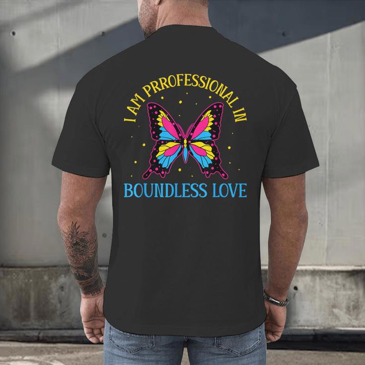 Boundless Love Pan Pride Pansexual Introvert Omnisexuality Men's Back Print T-Shirt Boundless Love Pan Pride Pansexual Introvert Omnisexuality Men's Back Print T-Shirt