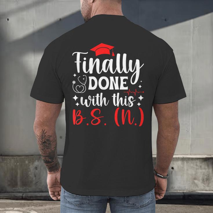 BSN Bachelor Of Science In Nursing Graduation Men's Back Print T-Shirt