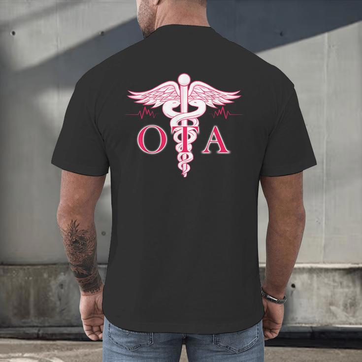 Caduceus Shirt Occupational Therapist Assistant Graduation Men's Back Print T-Shirt