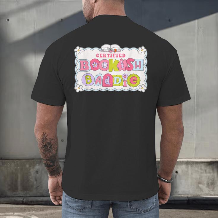 Certified Bookish Baddie Cute Book Lover Men's Back Print T-Shirt