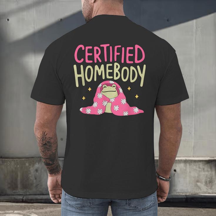 Certified Homebody Trendy Frog Introvert Men's Back Print T-Shirt Certified Homebody Trendy Frog Introvert Men's Back Print T-Shirt