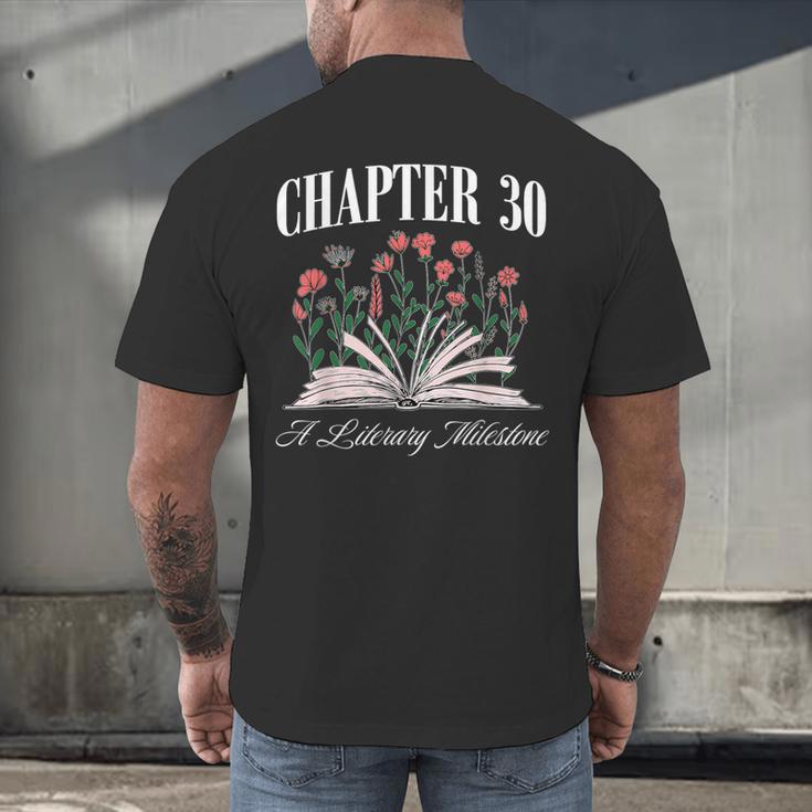 Chapter 30 A Literary Milestone Book Lover Hello 30 Men's Back Print T-Shirt
