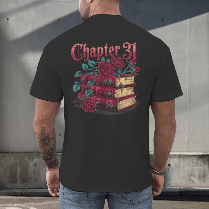 Chapter 31 Gothic 31st Birthday Book Lover Dark Romance Men's Back Print T-Shirt Chapter 31 Gothic 31st Birthday Book Lover Dark Romance Men's Back Print T-Shirt