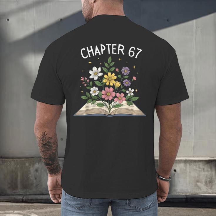 Chapter 67th Birthday Bookworm 67 Memes Book Lovers Men's Back Print T-Shirt Chapter 67th Birthday Bookworm 67 Memes Book Lovers Men's Back Print T-Shirt