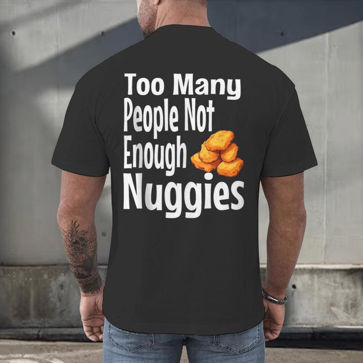 Chicken Nugget Saying Introvert Nuggie Foodie Food Men's Back Print T-Shirt Chicken Nugget Saying Introvert Nuggie Foodie Food Men's Back Print T-Shirt
