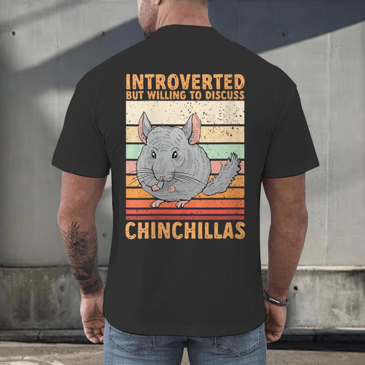 Chinchilla Owner Introvert Chinchilla Men's Back Print T-Shirt