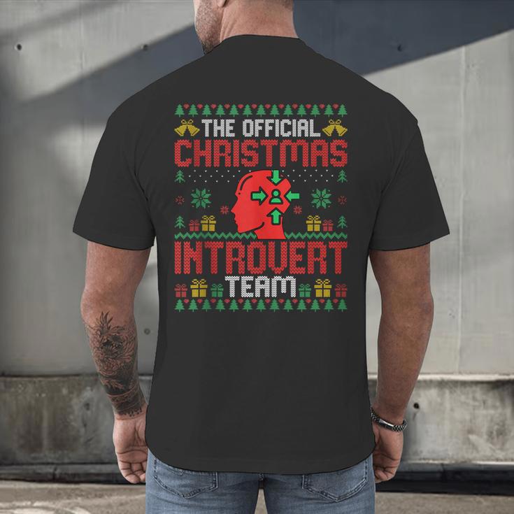 Christmas Introvert Team Introvert Introverted Xmas Men's Back Print T-Shirt Christmas Introvert Team Introvert Introverted Xmas Men's Back Print T-Shirt