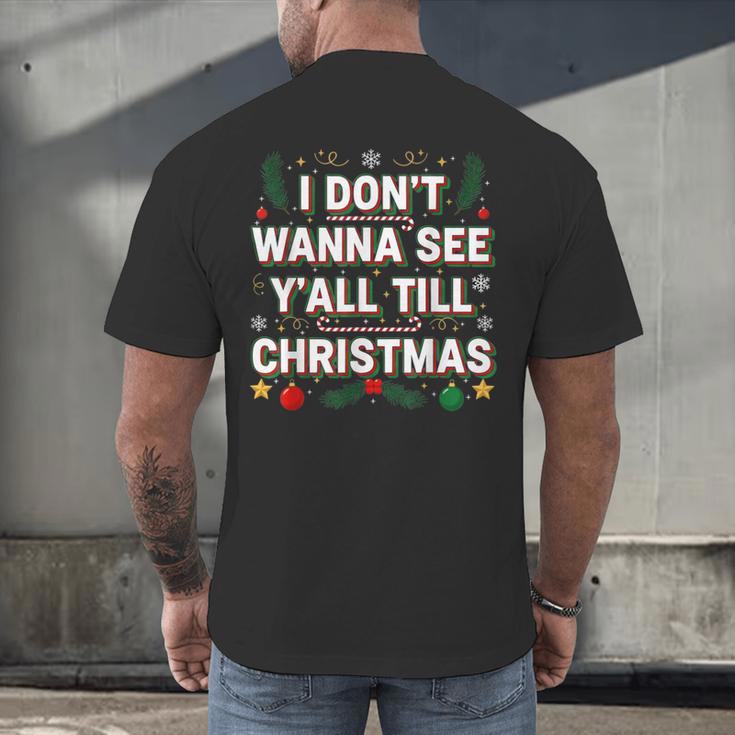 Christmas Sarcastic Introvert Holiday Shirt Men's Back Print T-Shirt