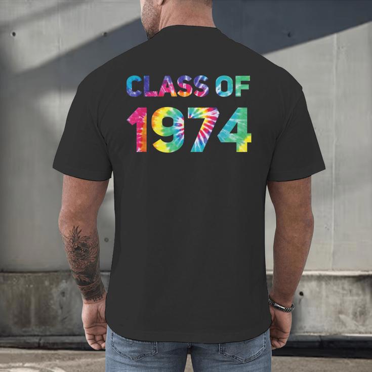 Class Of 1974 School Reunion College Highschool Graduation Men's Back Print T-Shirt