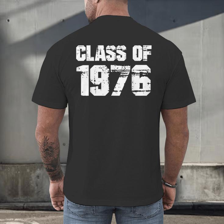 Class Of 1976 High School College Graduation Reunion T-Shirt Men's Back Print T-Shirt