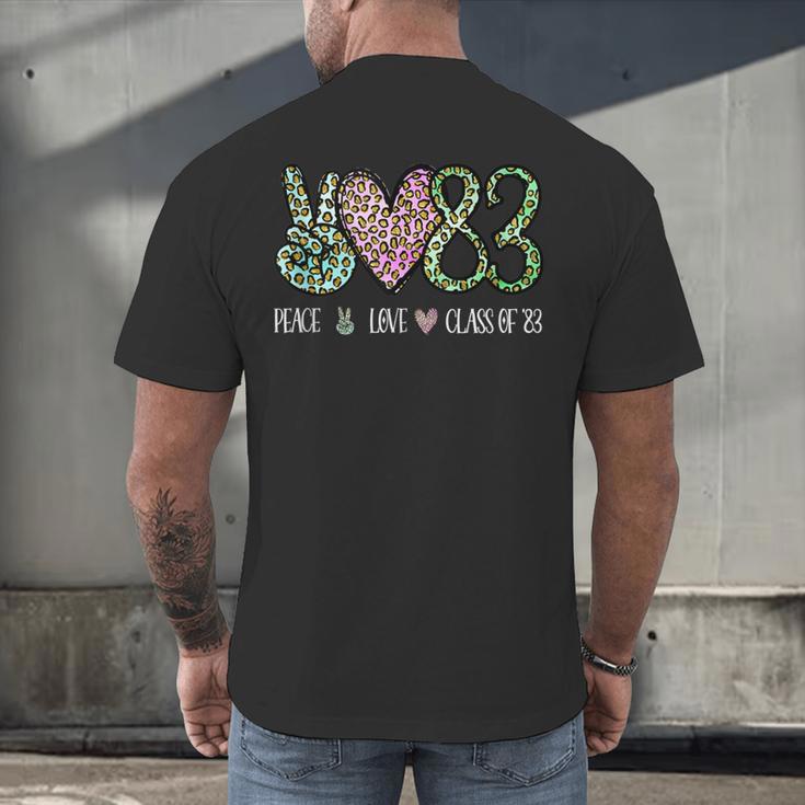 Class Of 1983 Shirt Leopard Senior Graduation Class Reunion Men's Back Print T-Shirt