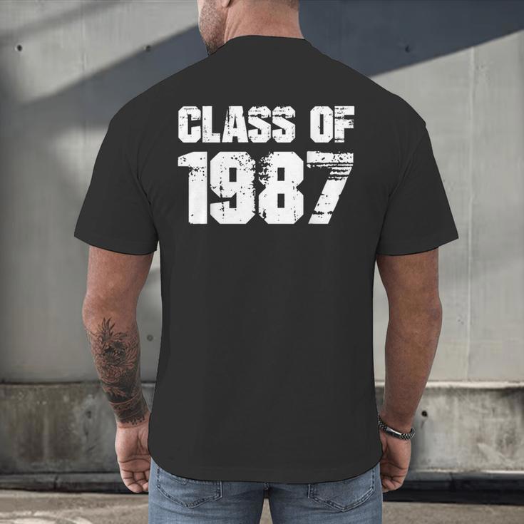 Class Of 1987 High School College Graduation Reunion Men's Back Print T-Shirt