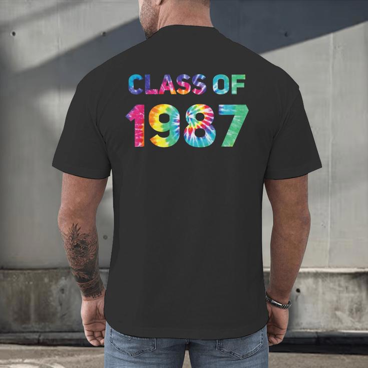 Class Of 1987 School Reunion College Highschool Graduation Men's Back Print T-Shirt