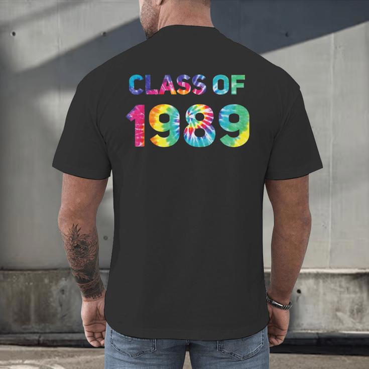 Class Of 1989 School Reunion College Highschool Graduation Men's Back Print T-Shirt