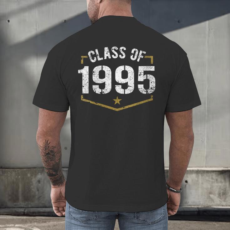 Class Of 1995 School Reunion Graduation Vintage Style Men's Back Print T-Shirt
