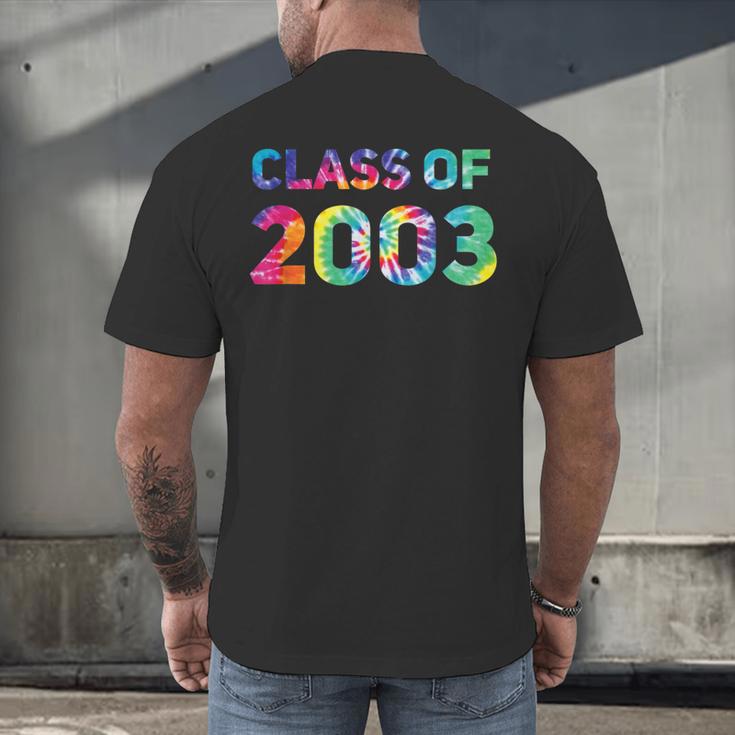 Class Of 2003 School Reunion College Highschool Graduation Men's Back Print T-Shirt