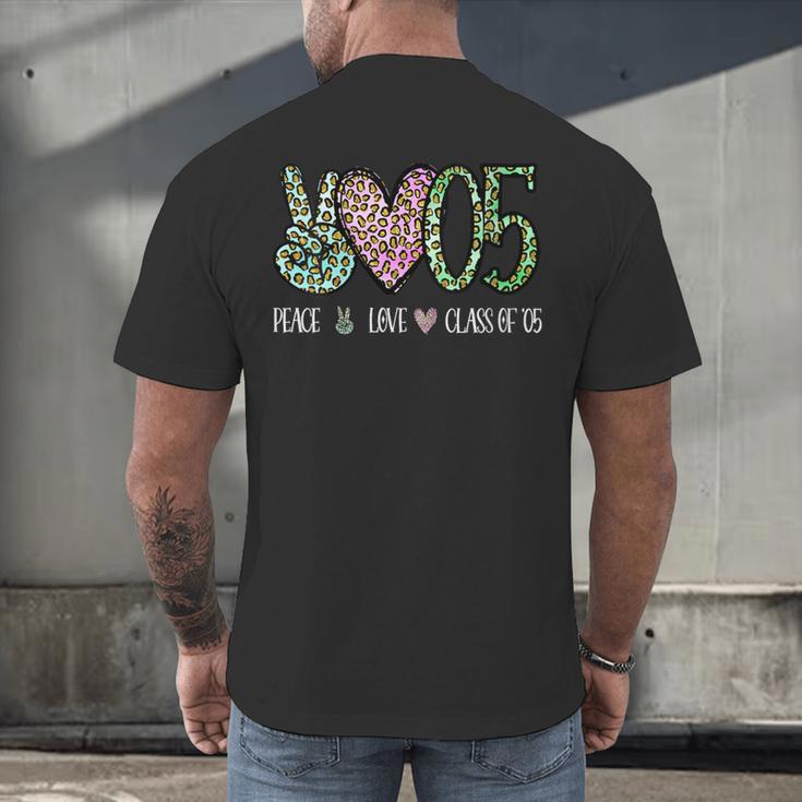 Class Of 2005 Shirt Leopard Senior Graduation Class Reunion Men's Back Print T-Shirt
