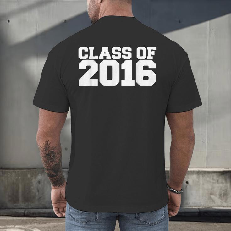 Class Of 2016 Senior Graduation Novelty FashionShirt Top Men's Back Print T-Shirt