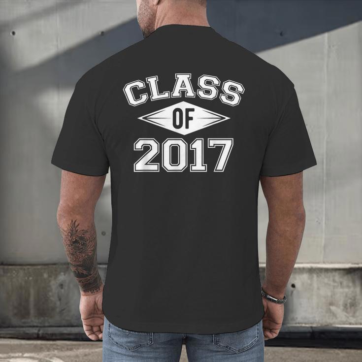 Class Of 2017 Graduation Shirt Senior For Graduates Men's Back Print T-Shirt