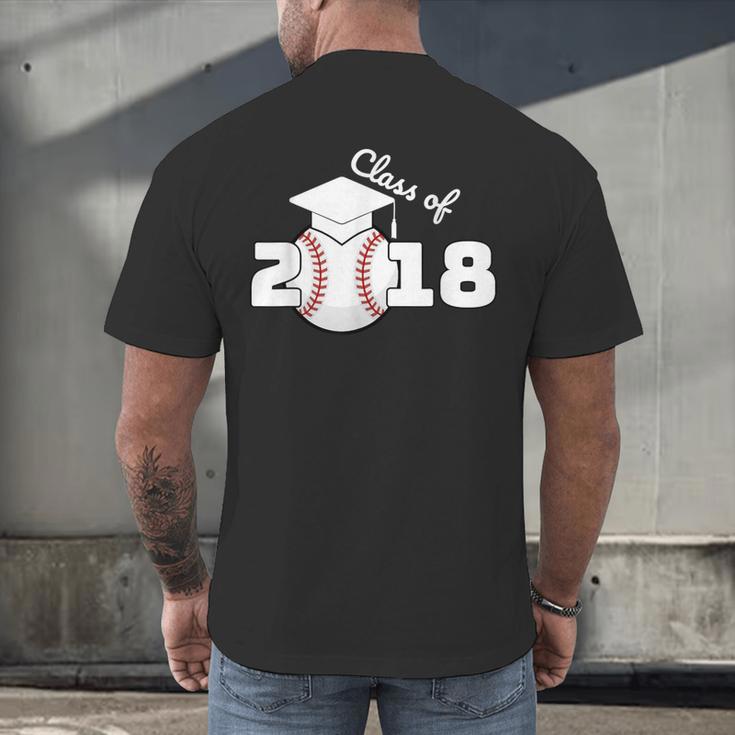 Class Of 2018 Baseball Senior Graduation Shirt Grad Men's Back Print T-Shirt