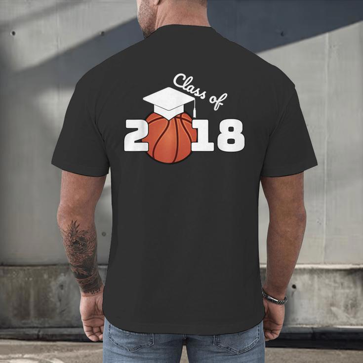 Class Of 2018 Basketball Senior Graduation Shirt Grad Men's Back Print T-Shirt