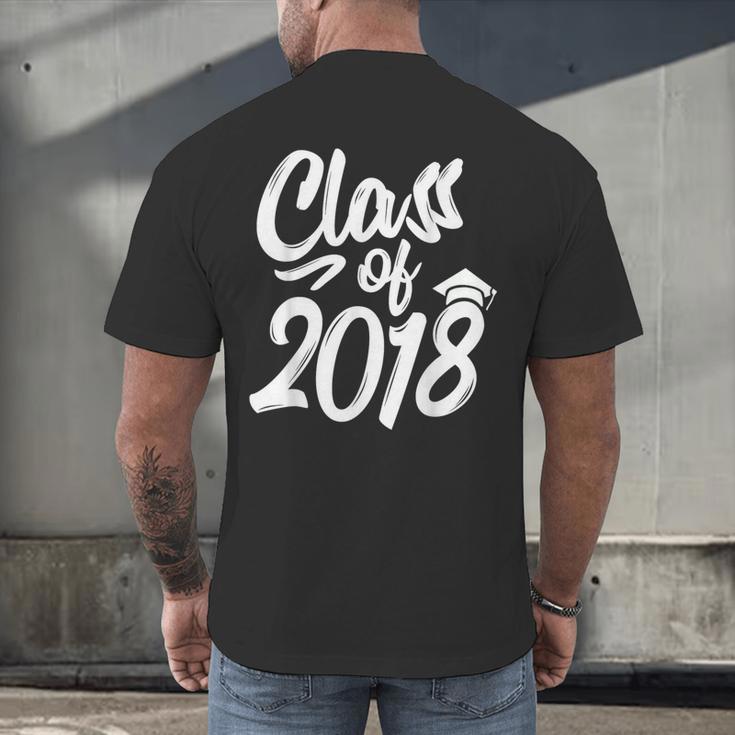 Class Of 2018 Graduation Cap Trendy Cute Men's Back Print T-Shirt