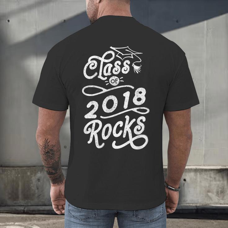 Class Of 2018 Rocks Seniors Graduation 2018 Men's Back Print T-Shirt