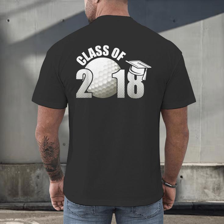 Class Of 2018 Shirts Graduation Senior Golf Men's Back Print T-Shirt